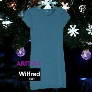 Aritzia WILFRED FREE bodycon dress Robins egg blue size med. Lined EUC